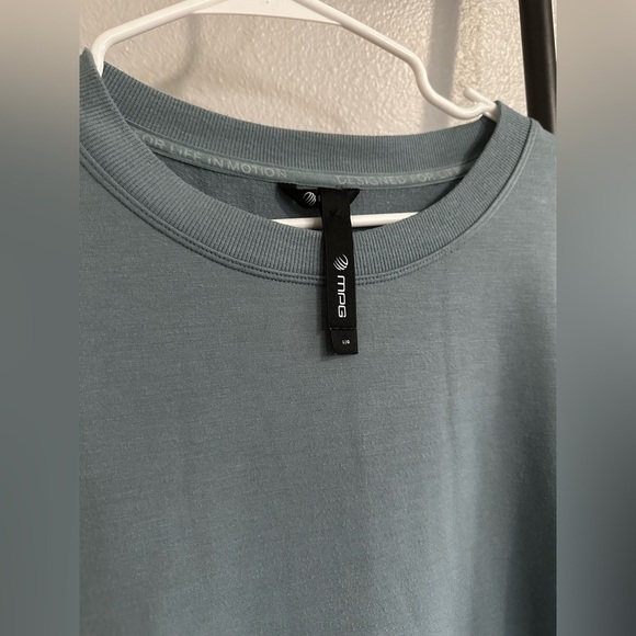 MPG Recoup TENCEL Modal Relaxed Side Slit Pullover Lounge Ocean Blue. Sz: Large. - Picture 10 of 13